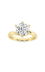 Load image into Gallery viewer, 1CTW Round Shaped Lab Grown Diamond (F/VS) Bypass Shank Engagement Ring in 14K Gold
