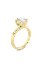 Load image into Gallery viewer, 1CTW Round Shaped Lab Grown Diamond (F/VS) Bypass Shank Engagement Ring in 14K Gold
