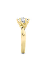 Load image into Gallery viewer, 1CTW Round Shaped Lab Grown Diamond (F/VS) Bypass Shank Engagement Ring in 14K Gold
