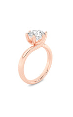 Load image into Gallery viewer, 2CTW Round Shaped Lab Grown Diamond (F/VS) Bypass Shank Engagement Ring in 14K Gold

