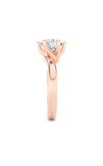 Load image into Gallery viewer, 2CTW Round Shaped Lab Grown Diamond (F/VS) Bypass Shank Engagement Ring in 14K Gold
