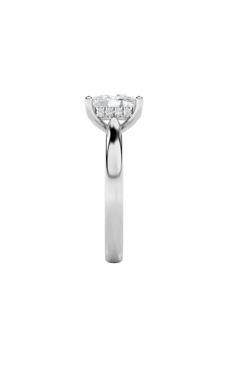 2Cttw Elongated Cushion Shaped Lab Grown Diamond (F/VS) Classic Cathedral Shank Engagement Ring in 14K Gold