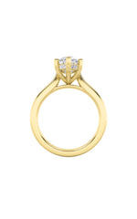 Load image into Gallery viewer, 1CTW Marquise Shaped Lab Grown Diamond (F/VS) Hidden Halo Cathedral Shank Engagement Ring in 14K Gold
