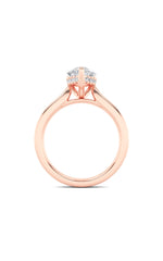Load image into Gallery viewer, 2CTW Pear Shaped Lab Grown Diamond (F/VS) Hidden Halo Cathedral Shank Engagement Ring in 14K Gold
