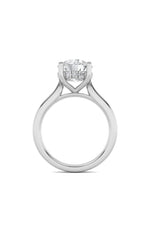 Load image into Gallery viewer, 1.5CTW Round Shaped Lab Grown Diamond (F/VS) Hidden Halo Cathedral Shank Engagement Ring in 14K Gold
