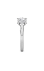 Load image into Gallery viewer, 1.5CTW Round Shaped Lab Grown Diamond (F/VS) Hidden Halo Cathedral Shank Engagement Ring in 14K Gold
