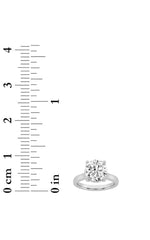 Load image into Gallery viewer, 1.5CTW Round Shaped Lab Grown Diamond (F/VS) Hidden Halo Cathedral Shank Engagement Ring in 14K Gold
