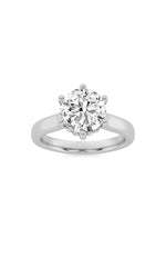 Load image into Gallery viewer, 2CTW Round Shaped Lab Grown Diamond (F/VS) Hidden Halo Cathedral Shank Engagement Ring in 14K Gold
