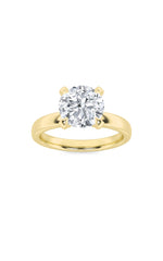 Load image into Gallery viewer, 2CTW Round Shaped Lab Grown Diamond (F/VS) Hidden Halo Petite Shank Ring in 14K Gold
