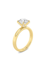 Load image into Gallery viewer, 2CTW Round Shaped Lab Grown Diamond (F/VS) Hidden Halo Petite Shank Ring in 14K Gold
