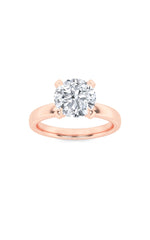 Load image into Gallery viewer, 2CTW Round Shaped Lab Grown Diamond (F/VS) Hidden Halo Petite Shank Ring in 14K Gold
