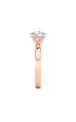 Load image into Gallery viewer, 2CTW Round Shaped Lab Grown Diamond (F/VS) Hidden Halo Petite Shank Ring in 14K Gold
