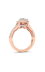 Load image into Gallery viewer, 2CTW Pear Shaped Lab Grown Diamond (F/VS) Split Shank Accented Ring in 14K Gold
