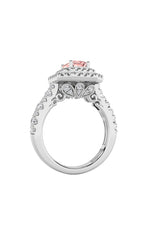 Load image into Gallery viewer, 2CTW Emerald Shaped Lab Grown Diamond (F/VS) Double Halo Engagement Ring in 14K Gold
