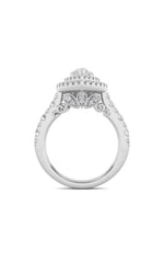 Load image into Gallery viewer, 2CTW Pear Shaped Lab Grown Diamond (F/VS) Double Halo Engagement Ring in 14K Gold
