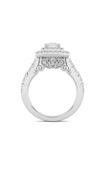 Load image into Gallery viewer, 2CTW Radiant Shaped Lab Grown Diamond (F/VS) Double Halo Engagement Ring in 14K Gold
