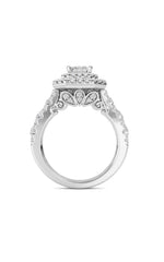 Load image into Gallery viewer, 2CTW Radiant Shaped Lab Grown Diamond (F/VS) Double Halo Engagement Ring in 14K Gold
