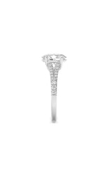 Load image into Gallery viewer, 2CTW Oval Shaped Lab Grown Diamond (F/VS) Split Shank Trellis Engagement Ring in 14K Gold
