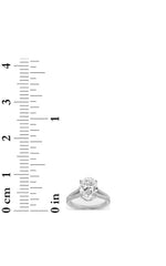 Load image into Gallery viewer, 2CTW Oval Shaped Lab Grown Diamond (F/VS) Split Shank Trellis Engagement Ring in 14K Gold
