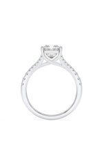 Load image into Gallery viewer, 2CTW Princess Shaped Lab Grown Diamond (F/VS) Split Shank Trellis Engagement Ring in 14K Gold

