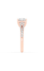 Load image into Gallery viewer, 2CTW Princess Shaped Lab Grown Diamond (F/VS) Split Shank Trellis Engagement Ring in 14K Gold
