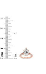 Load image into Gallery viewer, 2CTW Pear Shaped Lab Grown Diamond (F/VS) Split Shank Trellis Engagement Ring in 14K Gold
