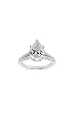 Load image into Gallery viewer, 3CTW Pear Shaped Lab Grown Diamond (F/VS) RING in 14K Gold
