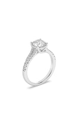 Load image into Gallery viewer, 2CTW Round Shaped Lab Grown Diamond (F/VS) Split Shank Trellis Engagement Ring in 14K Gold
