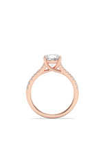 Load image into Gallery viewer, 2CTW Round Shaped Lab Grown Diamond (F/VS) Split Shank Trellis Engagement Ring in 14K Gold
