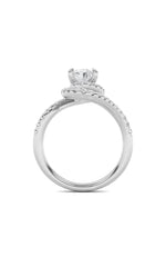Load image into Gallery viewer, 2CTW Oval Shaped Lab Grown Diamond (F/VS) Swirl Accented Engagement Ring in 14K Gold
