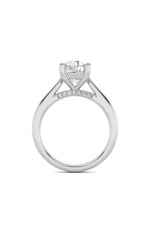 Load image into Gallery viewer, 2CTW Round Shaped Lab Grown Diamond (G/VS) Accented Enagement Ring in 14K Gold
