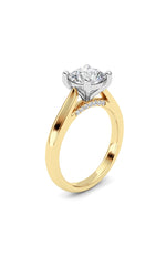 Load image into Gallery viewer, 2CTW Round Shaped Lab Grown Diamond (G/VS) Accented Enagement Ring in 14K Gold
