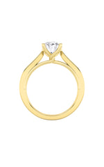 Load image into Gallery viewer, 3CTW Oval Shaped Lab Grown Diamond (G/VS) Twisted Basket Cathedral Shank Solitaire Ring in 14K Gold
