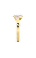 Load image into Gallery viewer, 3CTW Oval Shaped Lab Grown Diamond (G/VS) Twisted Basket Cathedral Shank Solitaire Ring in 14K Gold

