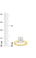 Load image into Gallery viewer, 3CTW Oval Shaped Lab Grown Diamond (G/VS) Twisted Basket Cathedral Shank Solitaire Ring in 14K Gold
