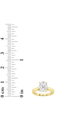 Load image into Gallery viewer, 3CTW Oval Shaped Lab Grown Diamond (G/VS) Twisted Basket Cathedral Shank Solitaire Ring in 14K Gold
