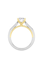 Load image into Gallery viewer, 3CTW Oval Shaped Lab Grown Diamond (G/VS) Twisted Basket Cathedral Shank Solitaire Ring in 14K Gold
