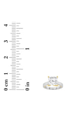 Load image into Gallery viewer, 2CTW Princess Shaped Lab Grown Diamond (F/VS) Two Tone Twisted Basket Cathedral Shank Solitaire Ring in 14K Gold
