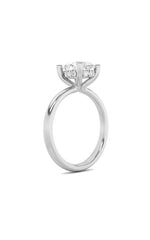 Load image into Gallery viewer, 2CTW Oval Shaped Lab Grown Diamond (F/VS) Hidden Halo Petite Shank Ring in 14K Gold
