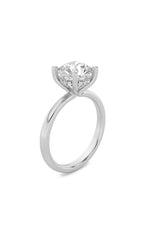 Load image into Gallery viewer, 2CTW Round Shaped Lab Grown Diamond (F/VS) Hidden Halo Petite Shank Ring in 14K Gold
