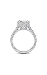 Load image into Gallery viewer, 7CTW Oval Shaped Lab Grown Diamond (F/VS) Bold Statement Accented Ring in 14K Gold
