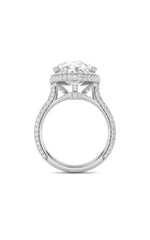 Load image into Gallery viewer, 7.5CTW Oval Shaped Lab Grown Diamond (F/VS) Bold Statement Accented Ring in 14K Gold
