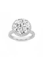 Load image into Gallery viewer, 6CTW Round Shaped Lab Grown Diamond (F/VS) Bold Statement Accented Ring in 14K Gold
