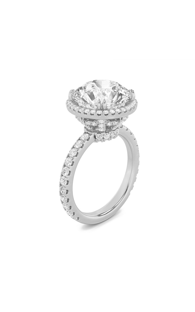Vs) bold statement accented ring in 14k gold