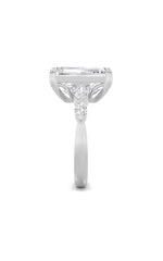 Load image into Gallery viewer, 8.5CTW Emerald Shaped Lab Grown Diamond (F/VS) Bold Statement Accented Ring in 14K Gold
