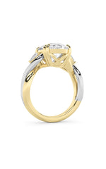 Load image into Gallery viewer, 6.25CTW Oval Shaped Lab Grown Diamond (F/VS) Bold Accented Engagement Ring in 14K Gold
