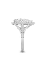 Load image into Gallery viewer, 6CTW Pear Shaped Lab Grown Diamond (F/VS) Bold Statement Accented  Ring in 14K Gold
