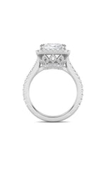 Load image into Gallery viewer, 6CTW Radiant Shaped Lab Grown Diamond (F/VS) Bold Accented Engagement Ring in 14K Gold
