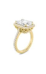 Load image into Gallery viewer, 6CTW Radiant Shaped Lab Grown Diamond (F/VS) Bold Accented Engagement Ring in 14K Gold
