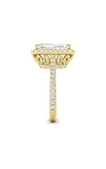 Load image into Gallery viewer, 6CTW Radiant Shaped Lab Grown Diamond (F/VS) Bold Accented Engagement Ring in 14K Gold
